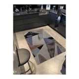 rugs modern Shape Koleksiyonu Bej Tonlarda Karma Üçgen Desenler Dokuma Tabanlı Modern Dekoratif Halı 26, 140 x 200