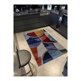 rugs modern Shape Koleksiyonu Çok Renkli Soyut Desenli Dokuma Tabanlı Modern Dekoratif Halı 20, 140 x 200