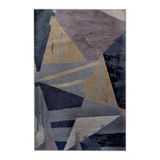 rugs modern Shape Koleksiyonu Gri Sarı Soyut Desenli Dokuma Taban Modern Dekoratif Halı 61, 140 x 200