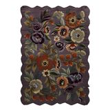rugs modern Shape Koleksiyonu Mor Tonlar Karma Çiçek ve Gül Desenli Kreatif Modern Dekoratif Halı 17, 120 x 200