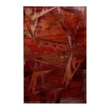 rugs modern Shape Koleksiyonu Turuncu Kırmızı Tonlarda Soyut Desen Detaylı Dokuma Taban Modern Dekoratif Halı 55, 75 x 200