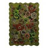 rugs modern Shape Koleksiyonu Yeşil Tema karma Çiçek ve Gül Desenli Kreatif Modern Dekoratif Halı 14, 140 x 200