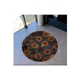 rugs modern Shape Koleksiyonu Yuvarlak Çok Renkli Çiçek Kuş ve Kelebek Desenli Dokuma Taban Halı Shape89, Shape89-8080