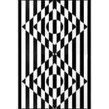 rugs modern Siyah Beyaz Geometrik Şekilli Desenli Dekoratif ve Yıkanabilir Halı miravip9234, 140 x 200