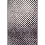 rugs modern Siyah Gri Kareli Desenli Dekoratif Halı miravip892, 75 x 150