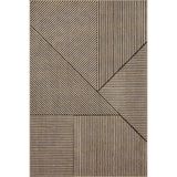 rugs modern Siyah Gri Temalı Çizgi Şerit Desenli Kreatif Modern Dekoratif Halı 3914, 140 x 200