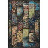 rugs modern Siyah Kareli ve Desenli Modern Dekoratif Halı 4435, 155 x 230