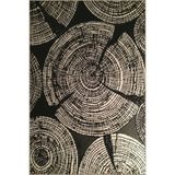 rugs modern siyah Kütük Temalı Dekoratif Halı ve Yıkanabilir Halı miravip9719, 100 x 250