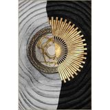 rugs modern Siyah Sarı Kesici Yuvarlak Boyalı Temalı Desenli Dokuma Taban Halı ve Yıkanabilir Halı miravip9980, 70 x 120