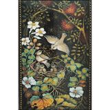 rugs modern Siyah Temalı Orman Manzaralı Desenli Dekoratif ve Dokuma Taban Yıkanabilir Halı miravip8874, 140 x 200