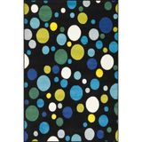 rugs modern Siyah Tonlu Çok Renkli Yuvarlak Geometrik Dokuma Taban Yıkanabilir Halı miravip8349, 75 x 240