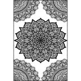 rugs modern Siyah Yıldızlı Desen Dokuma Taban Halı Ve Yıkanabilir Halı Miravip10497, 100 x 100