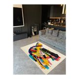rugs modern Soyut Desenli Çok Renkli Dokuma Taban Dijital Baskılı Halı Mira 1395, 140 x 200