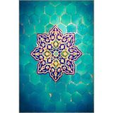 rugs modern Turkuaz Yıldızlı Temalı Desenli Dokuma Taban Halı ve Yıkanabilir Halı miravip10215, 75 x 150