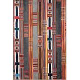 rugs modern Turuncu Akan Temalı Geometrik Renkli Desenli Dokuma Taban Yıkanabilir Halı miravip9065, 150 x 300