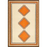 rugs modern Turuncu Baklavalı Temalı Desenli Dokuma Taban Halı ve Yıkanabilir Halı miravip10097, 75 x 150