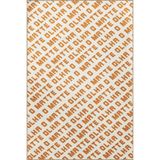 rugs modern Turuncu Bej Temalı Olha o Matte Yazı Desenli Kreatif Modern Dekoratif Halı 2295, 80 x 150