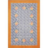 rugs modern Turuncu Çiçek Motifli Desenli Yıkanabilir Dokuma Taban Halı miravip1057, 100 x 200