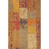 rugs modern Turuncu Çiçekli Desenli Dokuma Taban Halı ve Yıkanabilir Halı miravip10255, 75 x 300