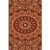 rugs modern Turuncu Kreatif Desenli Dokuma Taban Halı Ve Yıkanabilir Halı Miravip10454, 150 x 150