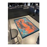 rugs modern Turuncu Leopar Hayvan Desenli Modern Dekoratif Halı miravip294, 75 x 300