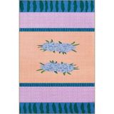 rugs modern Turuncu Mavi Modern Ortada Çiçek Desenli Dokuma Taban Halı miravip1072, 120 x 200