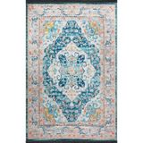 rugs modern Turuncu Mavi Temalı Geleneksel Motif Etnik Desenli Vintage Dekoratif Halı 2023, 80 x 150