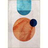 rugs modern Turuncu Mavi Temalı Soyut Desenli Modern Dekoratif Halı 3479, 155 x 230