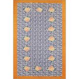rugs modern Turuncu Papatya İşlemeli Yıkanabilir Dokuma Taban Halı miravip1062, 100 x 250