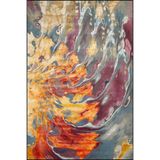 rugs modern Turuncu Patlak Temalı Modern Dekoratif Halı ve Yıkanabilir Halı miravip9603, 100 x 150