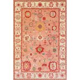 rugs modern Turuncu Renkli Botanik Desenli Dokuma Taban Halı Ve Yıkanabilir Halı Aloha104, 100 x 100