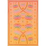 rugs modern Turuncu Renkte Yaprak Desenli Dokuma Taban Halı 3758, 140 x 200