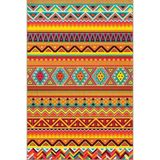 rugs modern Turuncu Sarı Tonlarda Altıgen Geometrik Desenli Modern Dekoratif Halı 4384, 100 x 300