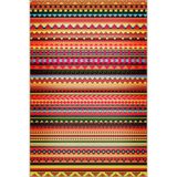 rugs modern Turuncu Sarı Tonlarda Üçgen Geometrik Desenli Modern Dekoratif Halı 4383, 100 x 150