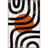 rugs modern Turuncu Siyah Çizgili Temalı Desenli Modern Dekoratif Halı ve Yıkanabilir Halı miravip9593, 75 x 240