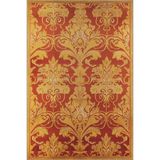 rugs modern Turuncu Temalı Desenli Dokuma Taban Halı Ve Yıkanabilir Halı Miravip10017, 100 x 100