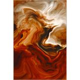rugs modern Turuncu Temalı Desenli Dokuma Taban Halı Ve Yıkanabilir Halı Miravip10369, 100 x 100