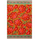 rugs modern Turuncu Temalı Gül Desenli Vintage Dekoratif Halı 1967, 80 x 150