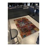 rugs modern Turuncu Tonlarda Antik Tasarım Serisi Çok Renkli Desenli Saçaklı Dekoratif Halı antik86, antik86-120180