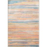rugs modern Turuncu Tonlarda Çizgi Çizgi Renkli Desenli Dokuma Taban Halı 4021, 100 x 250