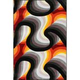 rugs modern Turuncu Tonlarda Modern Temalı Desenli Dekoratif ve Yıkanabilir Halı miravip9323, 140 x 200