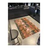 rugs modern Turuncu Tonlarda Palmiye Ağaçlı Hayvanlı Desenli Dokuma Taban Halı miravip394, 100 x 200