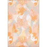 rugs modern Turuncu ve Karışık Renkli Çiçekli Kadın Modern Dekoratif Halı miravip212, 140 x 200