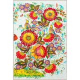 rugs modern Turuncu ve Sarı Renkli Çiçekli Floral Dekoratif Halı miravip163, 100 x 300