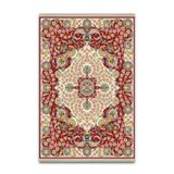 rugs modern Vintage Çini Desen Bej Kırmızı Etnik Desenli Dokuma Taban Dijital Baskılı Halı Mira 1393, 80 x 200