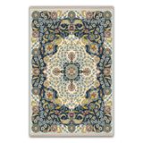 rugs modern Vintage Çini Desen Bej Yeşil Etnik Desenli Dokuma Taban Dijital Baskılı Halı Mira 1394, 80 x 200