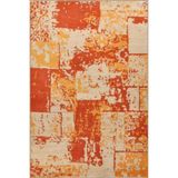 rugs modern Vintage Turuncu Renkli Dokuma Taban Halı Miravip1031, 120 x 120