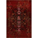rugs modern Written Koleksiyonu Bordo Tema Keep Off Yazılı Desenli Kreatif Modern Dekoratif Halı 11, 140 x 200