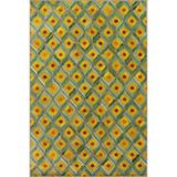 rugs modern Yeşil Baklavalı Modern Desenli Dekoratif Yıkanabilir Halı miravip8290, 140 x 200