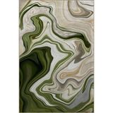 rugs modern Yeşil Bej Temalı Karma Dalga Spiral Desenli Kreatif Modern Dekoratif Halı 2381, 140 x 200